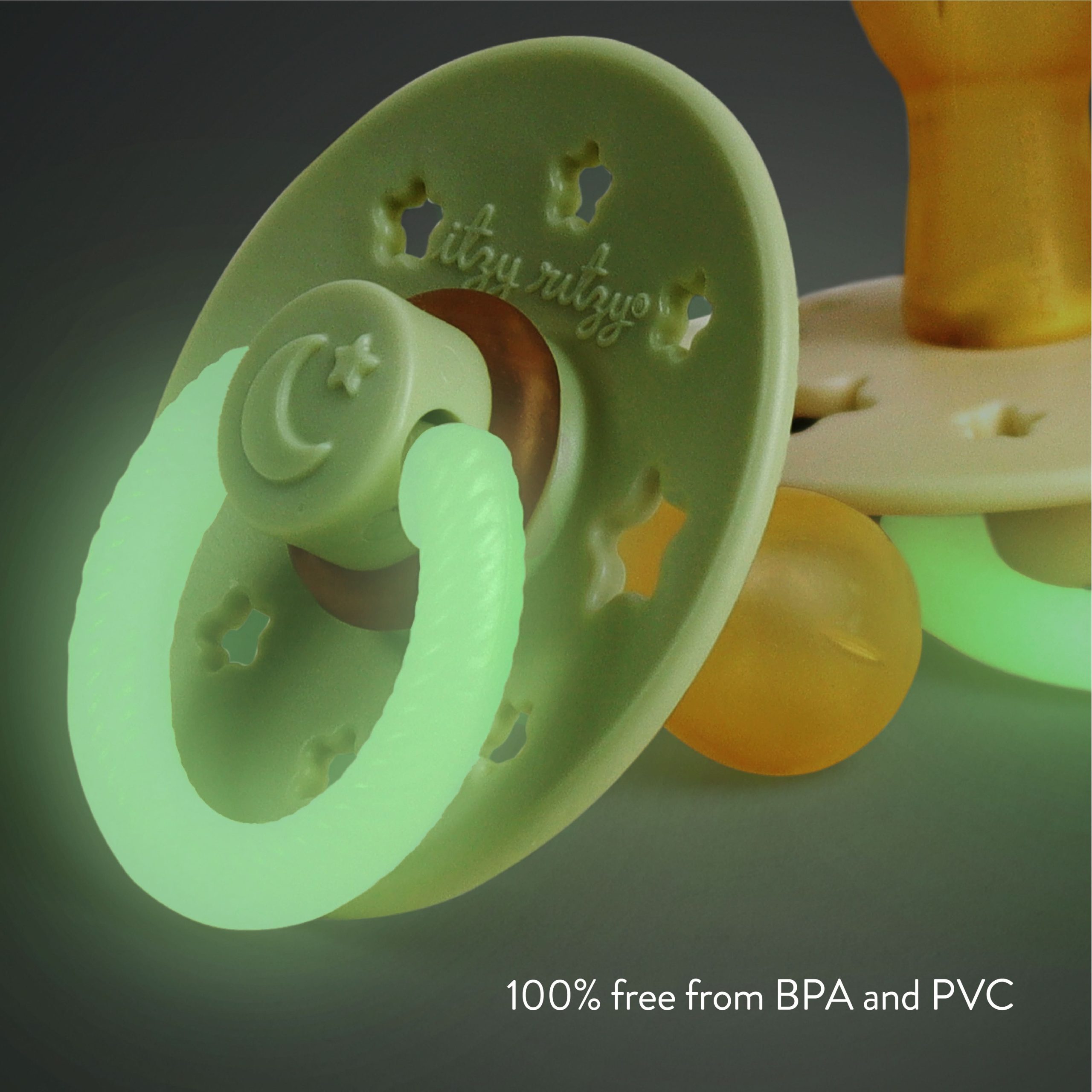Itzy Soother™ Glow in the Dark Natural Rubber Pacifier - 6-18M - Image 5