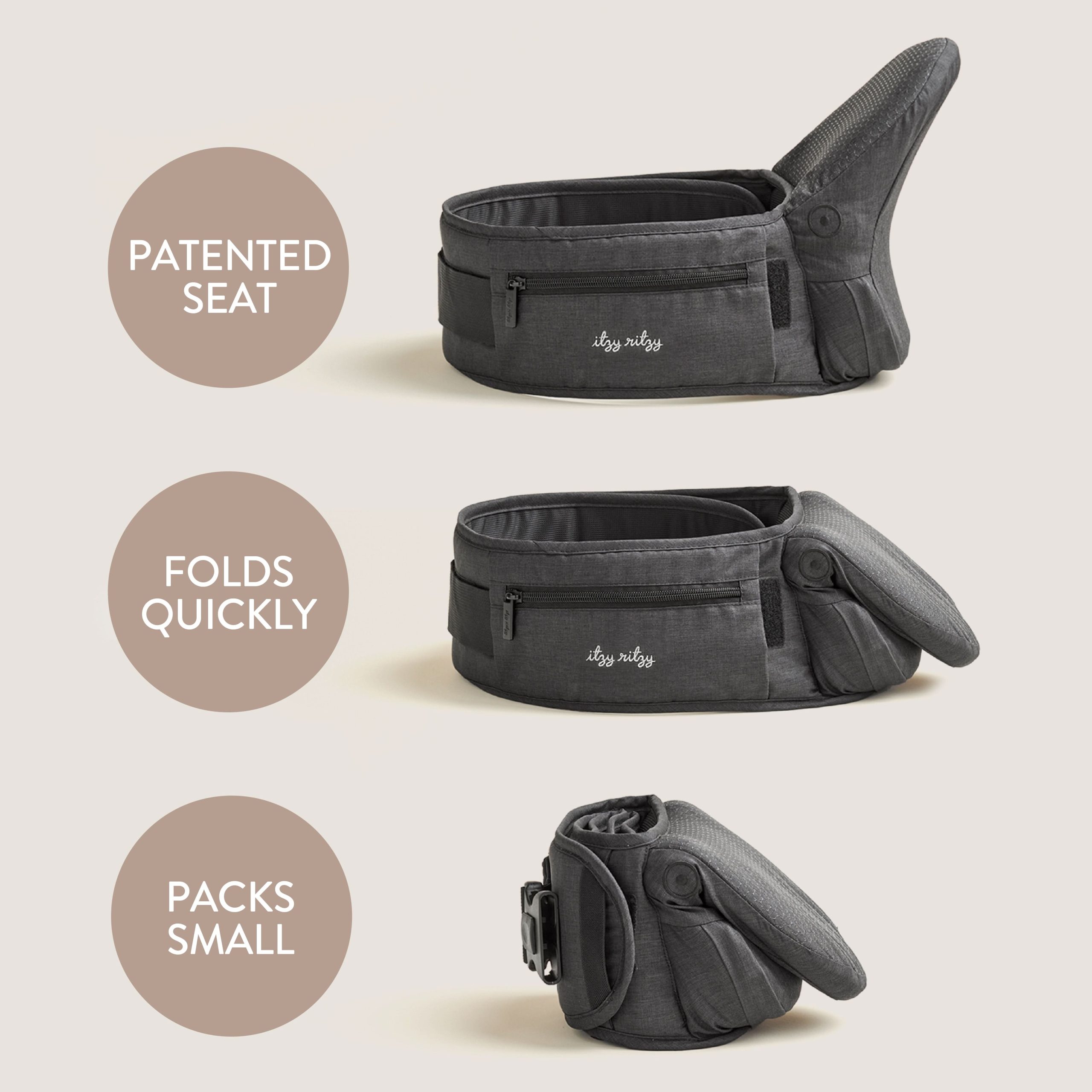 Itzy Hold & Fold™ Hip Seat Baby Carrier - Image 5