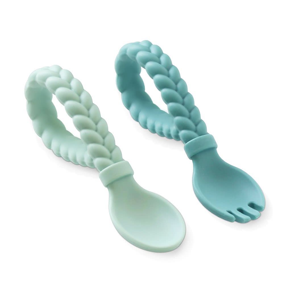 Sweetie Spoons™ - Silicone Baby Fork + Spoon Set - Image 3